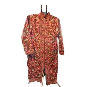 Amazing Vintage Beautiful Antique Eastern Indian KashmirI Floral Handmade Multi